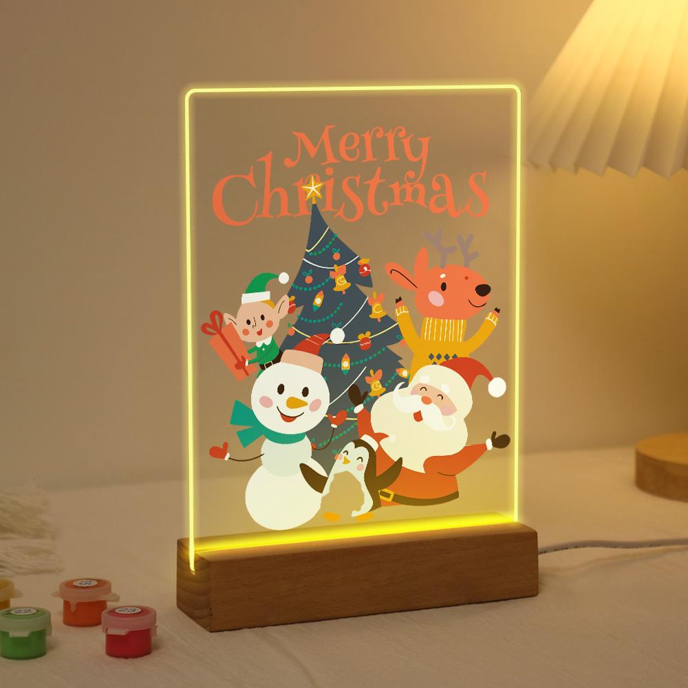 Santa's Snowman and Penguin Pals paint by numbers light-up sign – image 3