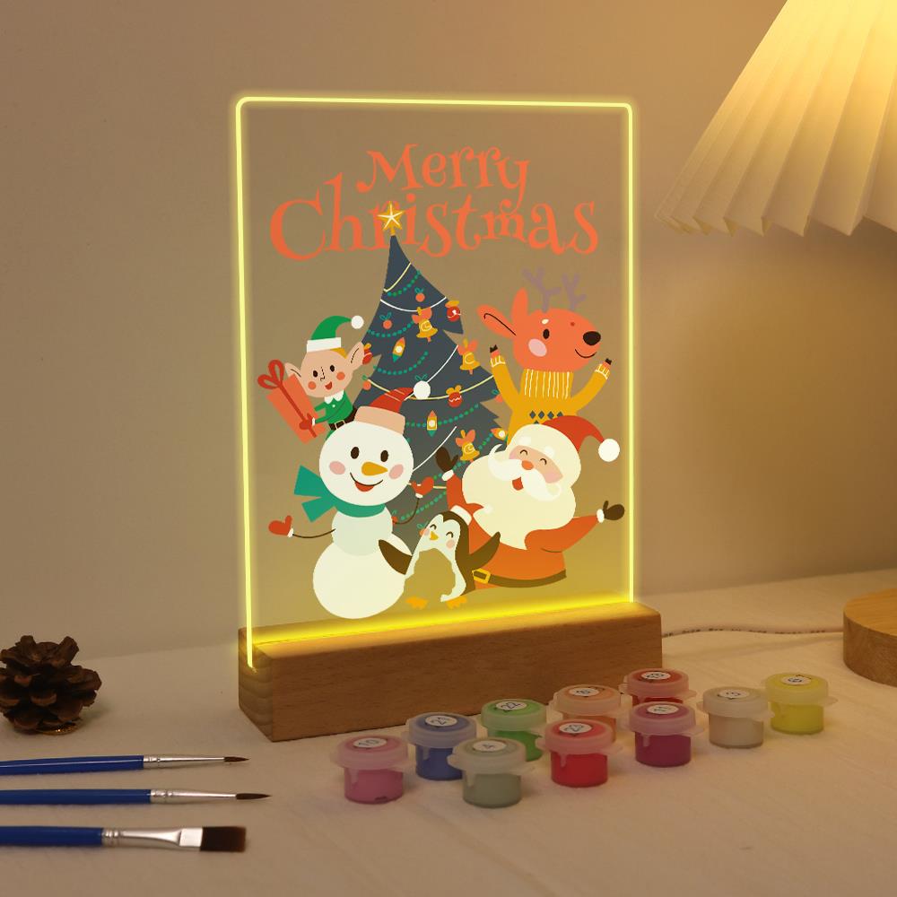 Santa's Snowman and Penguin Pals paint by numbers light-up sign – image 4