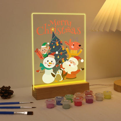 Santa's Snowman and Penguin Pals paint by numbers light-up sign – image 4