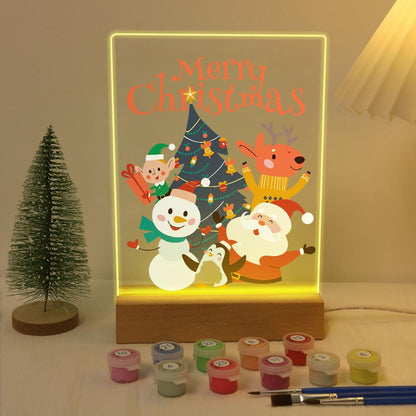 Santa's Snowman and Penguin Pals paint by numbers light-up sign – image 5