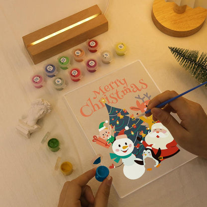 Santa's Snowman and Penguin Pals paint by numbers light-up sign – image 7
