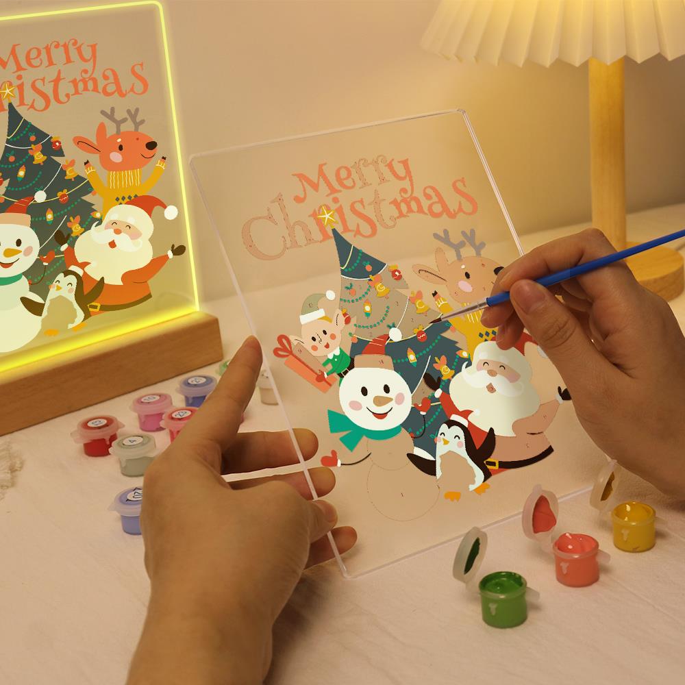 Santa's Snowman and Penguin Pals paint by numbers light-up sign – image 9