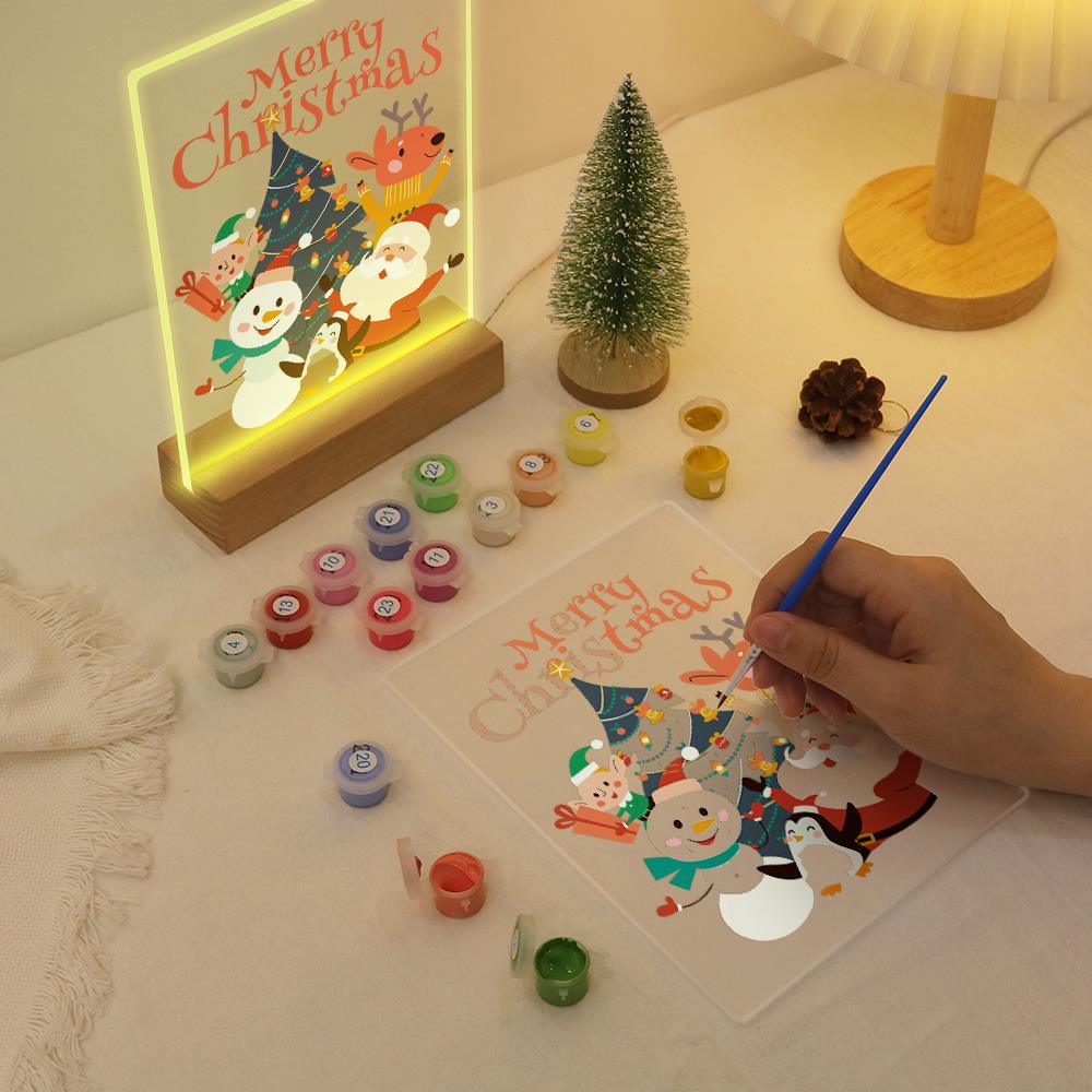Santa's Snowman and Penguin Pals paint by numbers light-up sign – image 10