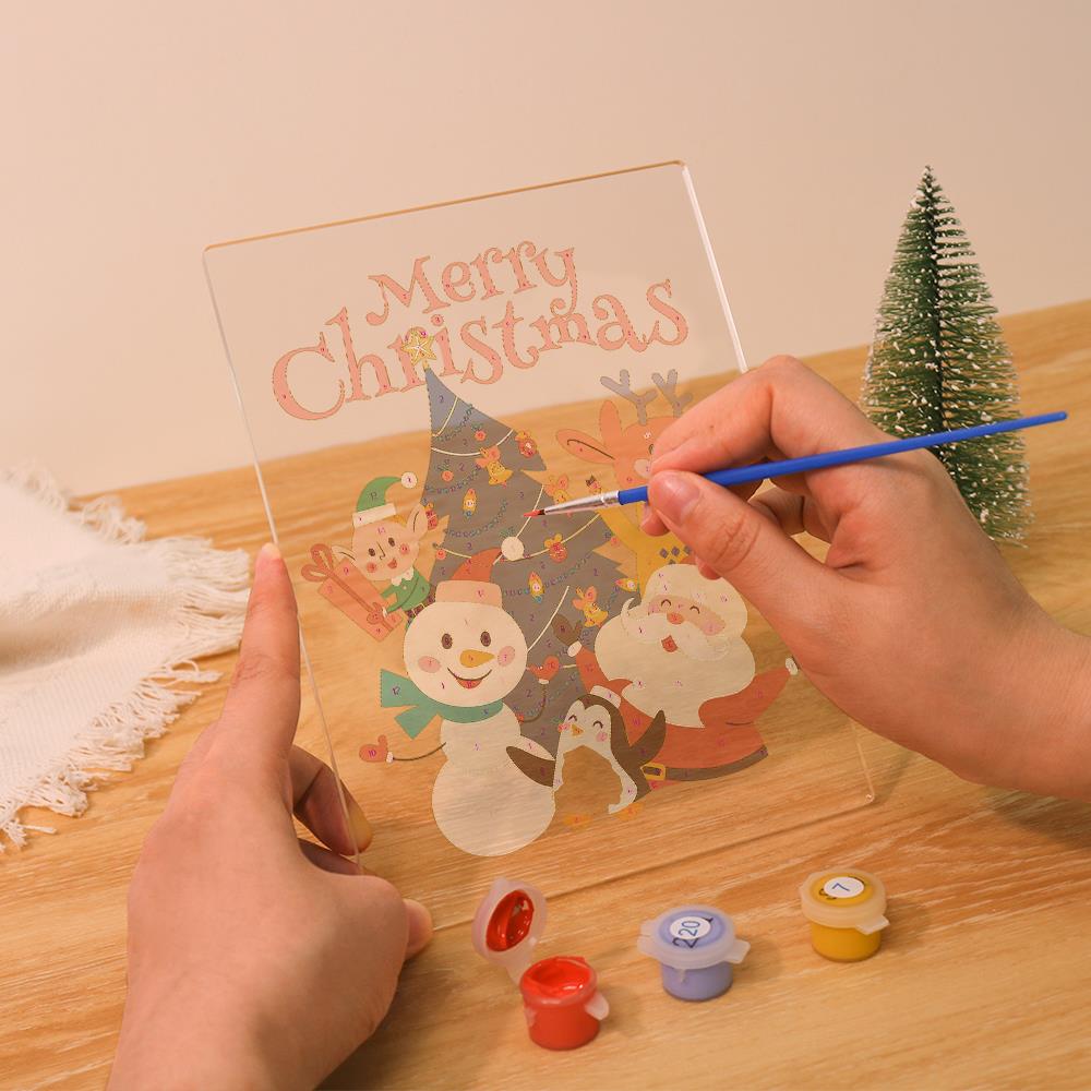 Santa's Snowman and Penguin Pals paint by numbers light-up sign – image 11