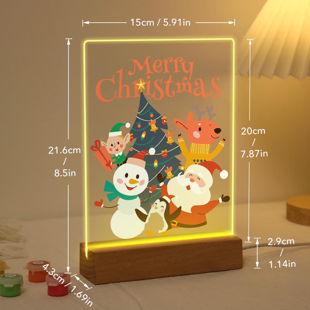 Santa's Snowman and Penguin Pals paint by numbers light-up sign – image 21