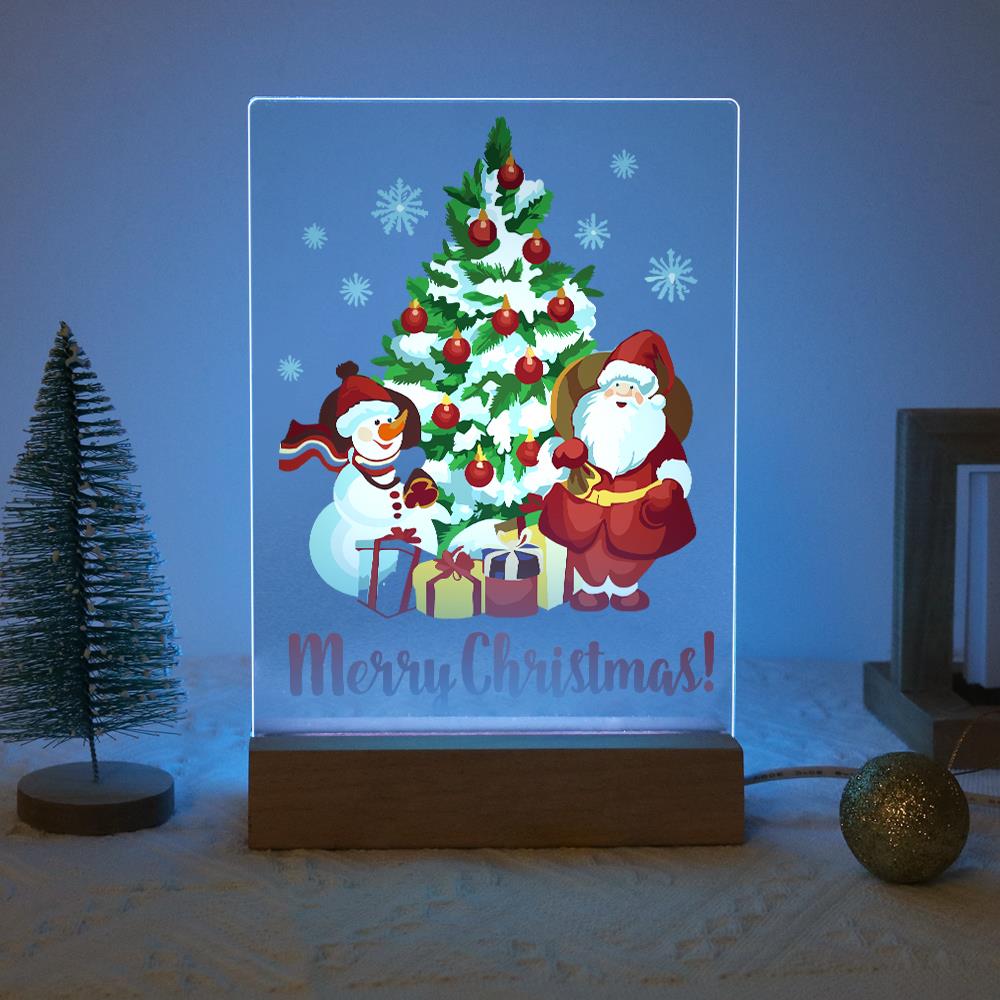 Snowy Pine with Santa and Snowman paint by numbers light-up sign – image 16