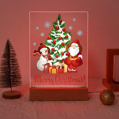 Snowy Pine with Santa and Snowman paint by numbers light-up sign – image 17