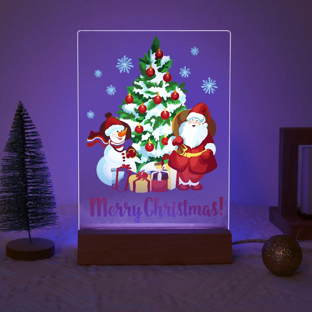 Snowy Pine with Santa and Snowman paint by numbers light-up sign – image 18