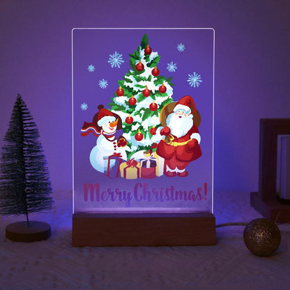Snowy Pine with Santa and Snowman paint by numbers light-up sign – image 18