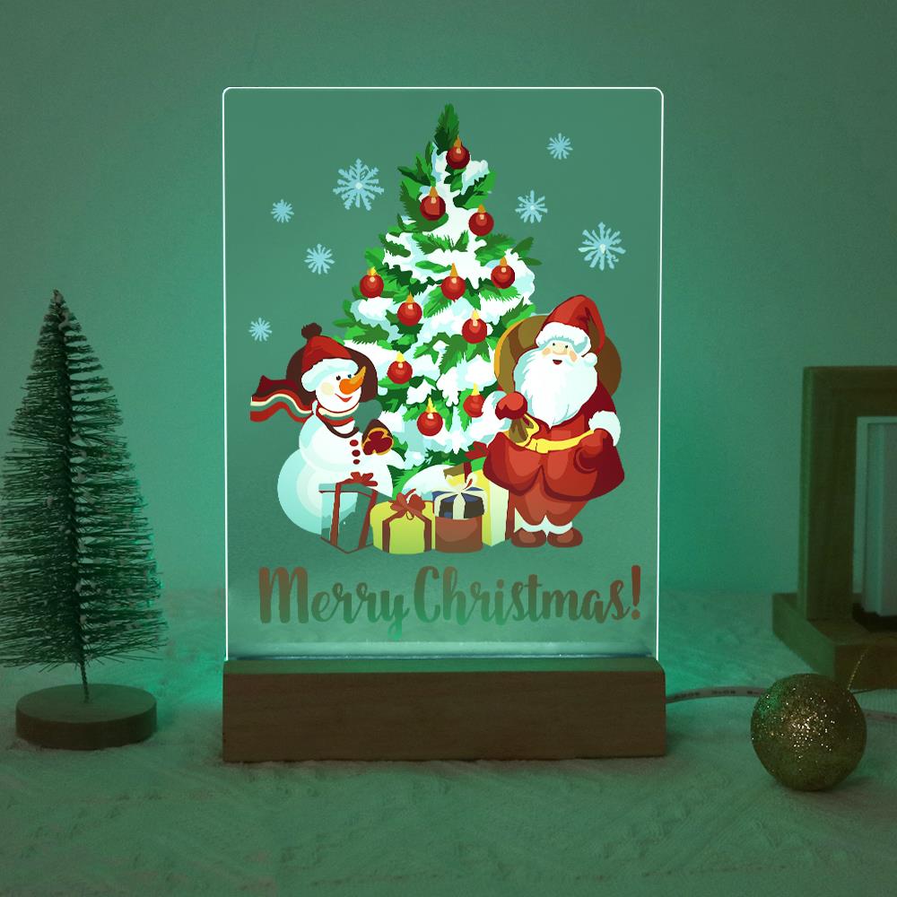 Snowy Pine with Santa and Snowman paint by numbers light-up sign – image 19