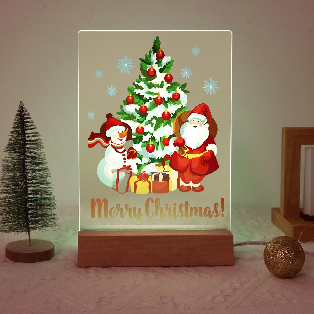 Snowy Pine with Santa and Snowman paint by numbers light-up sign – image 20