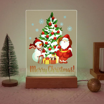 Snowy Pine with Santa and Snowman paint by numbers light-up sign – image 20