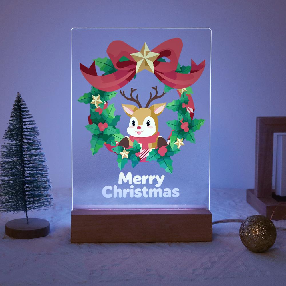 Reindeer in a Star-Topped Wreath paint by numbers light-up sign – image 14