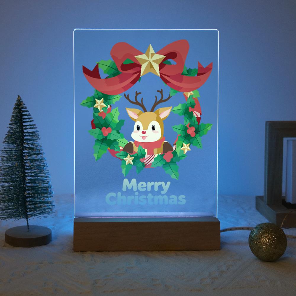 Reindeer in a Star-Topped Wreath paint by numbers light-up sign – image 16