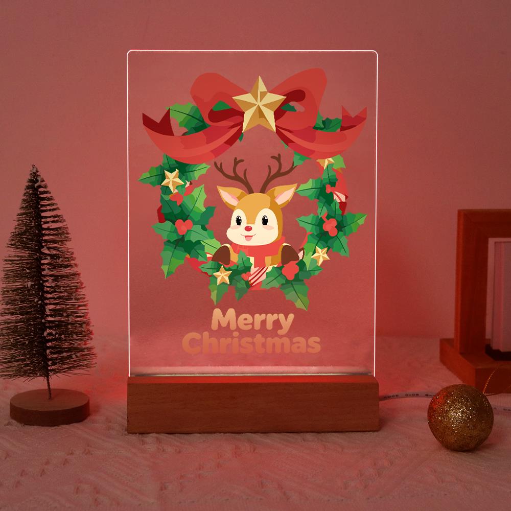 Reindeer in a Star-Topped Wreath paint by numbers light-up sign – image 17