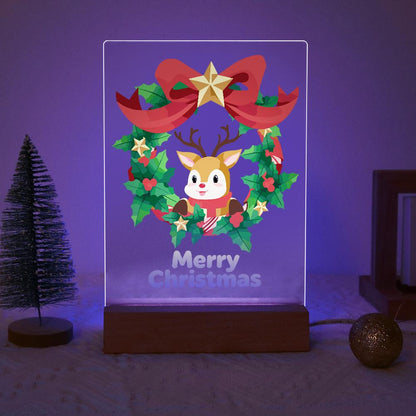 Reindeer in a Star-Topped Wreath paint by numbers light-up sign – image 18