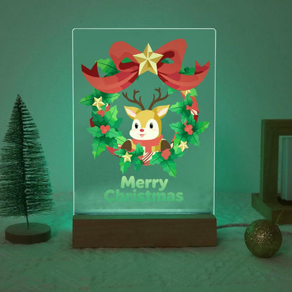 Reindeer in a Star-Topped Wreath paint by numbers light-up sign – image 19