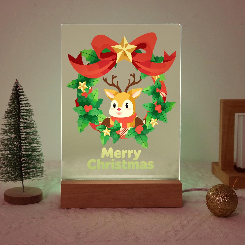 Reindeer in a Star-Topped Wreath paint by numbers light-up sign – image 20
