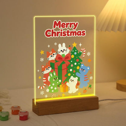 Bunny and Bear Gift Party paint by numbers light-up sign – image 3
