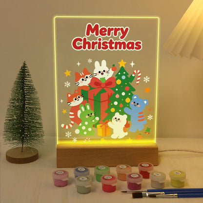 Bunny and Bear Gift Party paint by numbers light-up sign – image 5