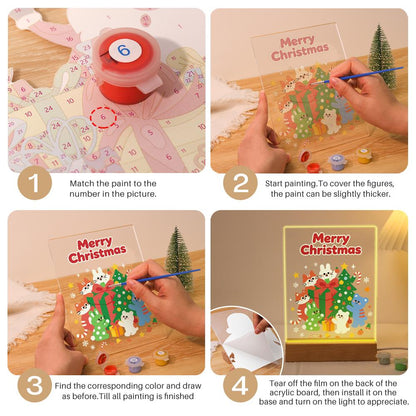 Bunny and Bear Gift Party paint by numbers light-up sign – image 12
