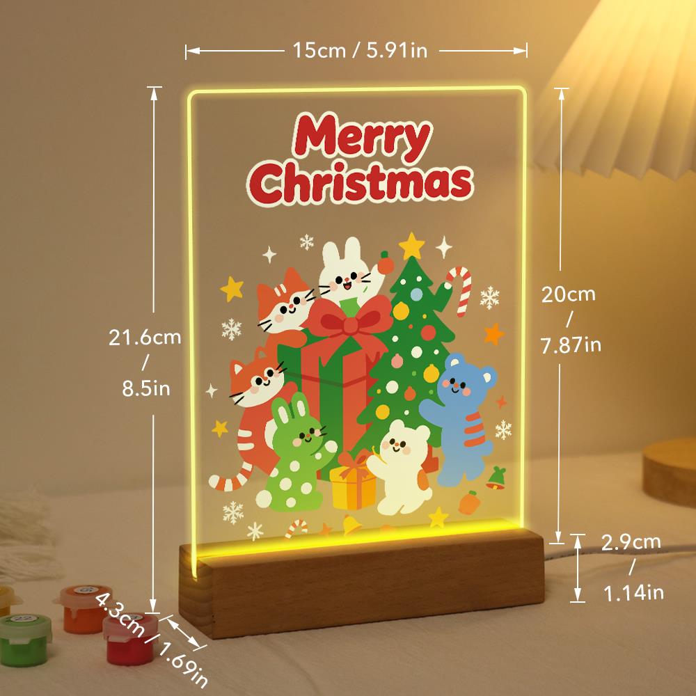 Bunny and Bear Gift Party paint by numbers light-up sign – image 21