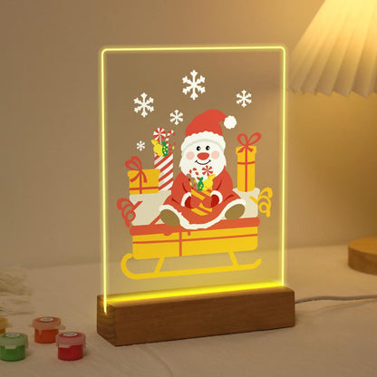 Santa's Candy-Cane Sleigh paint by numbers light-up sign – image 3
