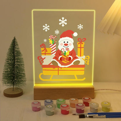 Santa's Candy-Cane Sleigh paint by numbers light-up sign – image 5