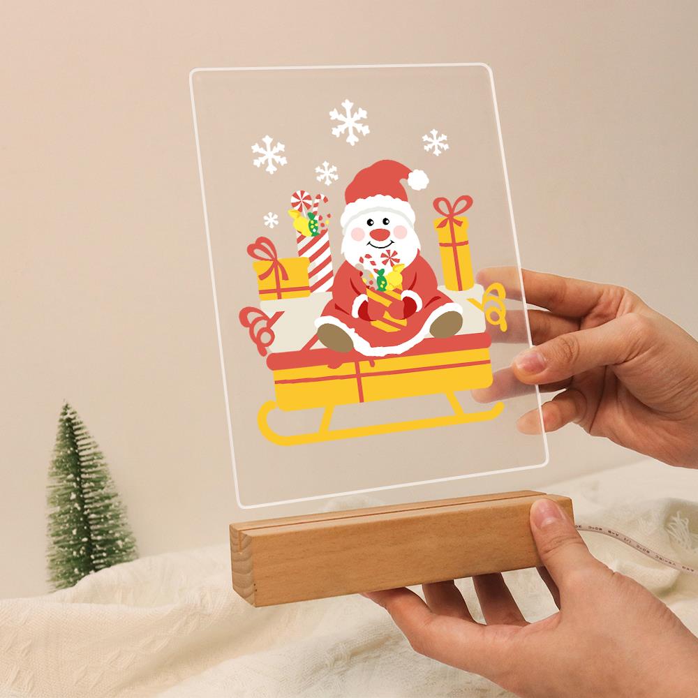 Santa's Candy-Cane Sleigh paint by numbers light-up sign – image 13