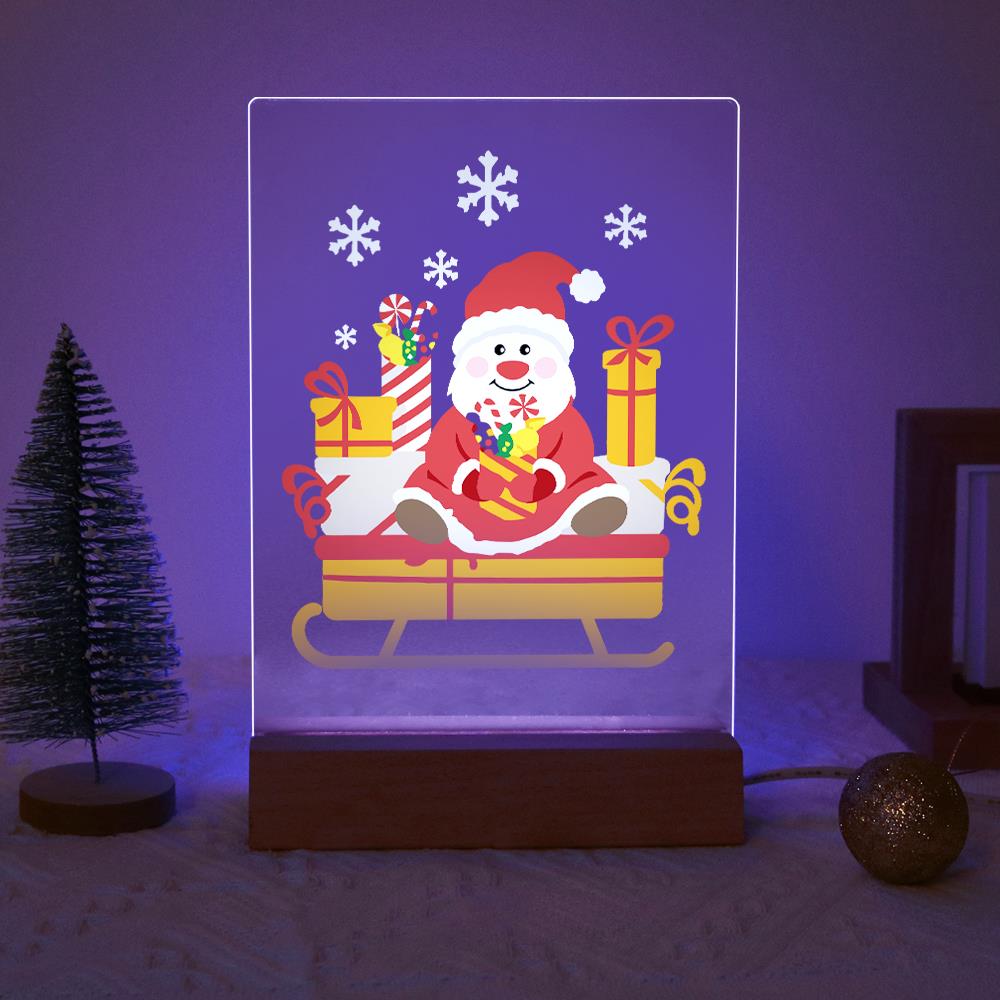 Santa's Candy-Cane Sleigh paint by numbers light-up sign – image 18