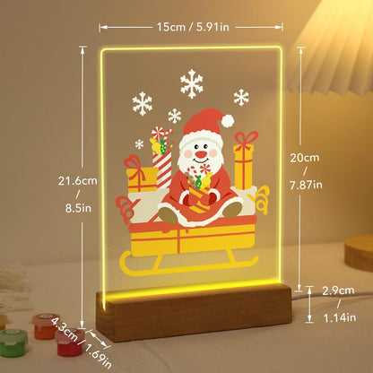 Santa's Candy-Cane Sleigh paint by numbers light-up sign – image 21