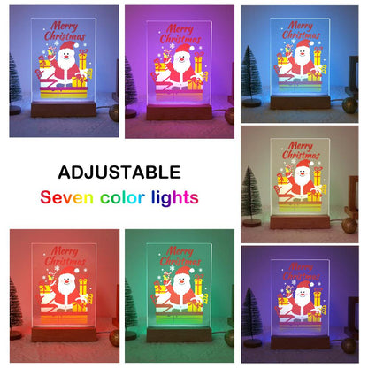 Waving Santa with Stacked Gifts paint by numbers light-up sign – image 8