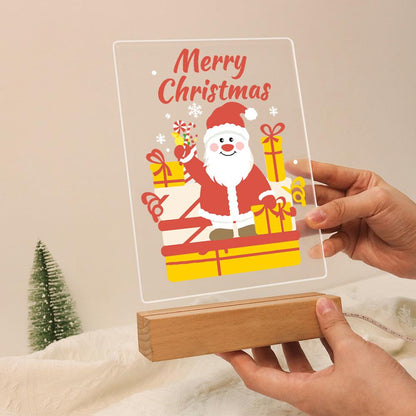 Waving Santa with Stacked Gifts paint by numbers light-up sign – image 13