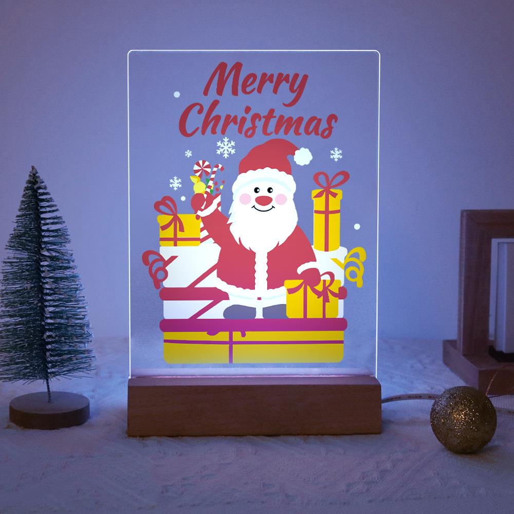 Waving Santa with Stacked Gifts paint by numbers light-up sign – image 14
