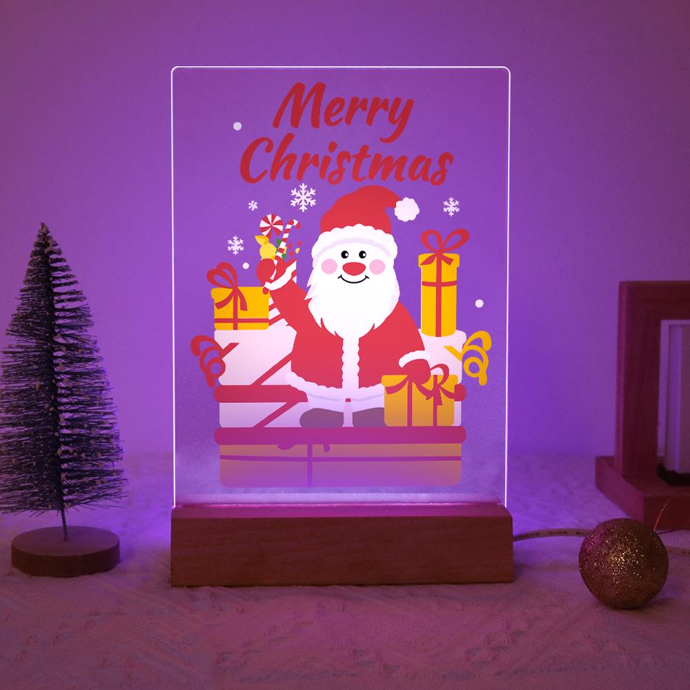 Waving Santa with Stacked Gifts paint by numbers light-up sign – image 15