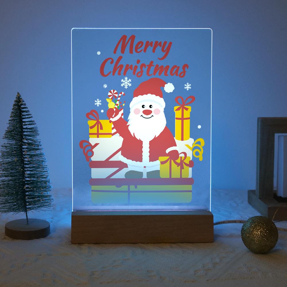 Waving Santa with Stacked Gifts paint by numbers light-up sign – image 16