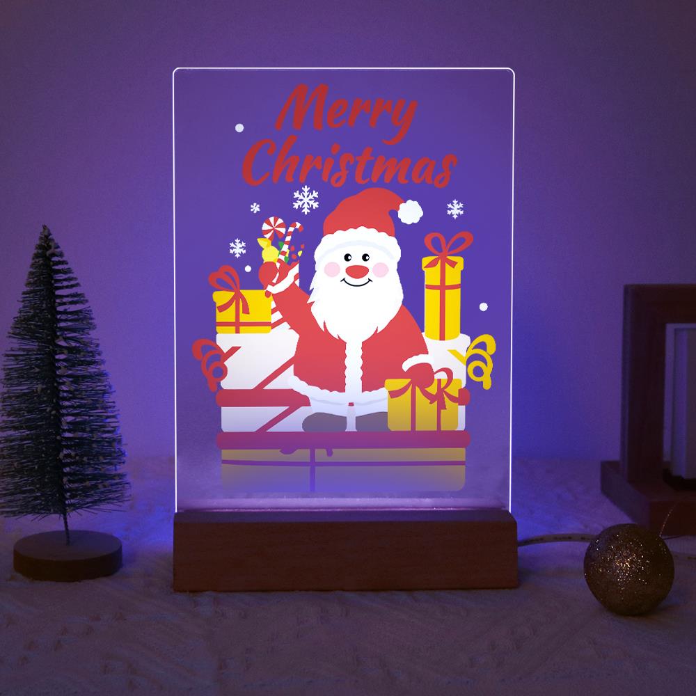 Waving Santa with Stacked Gifts paint by numbers light-up sign – image 18