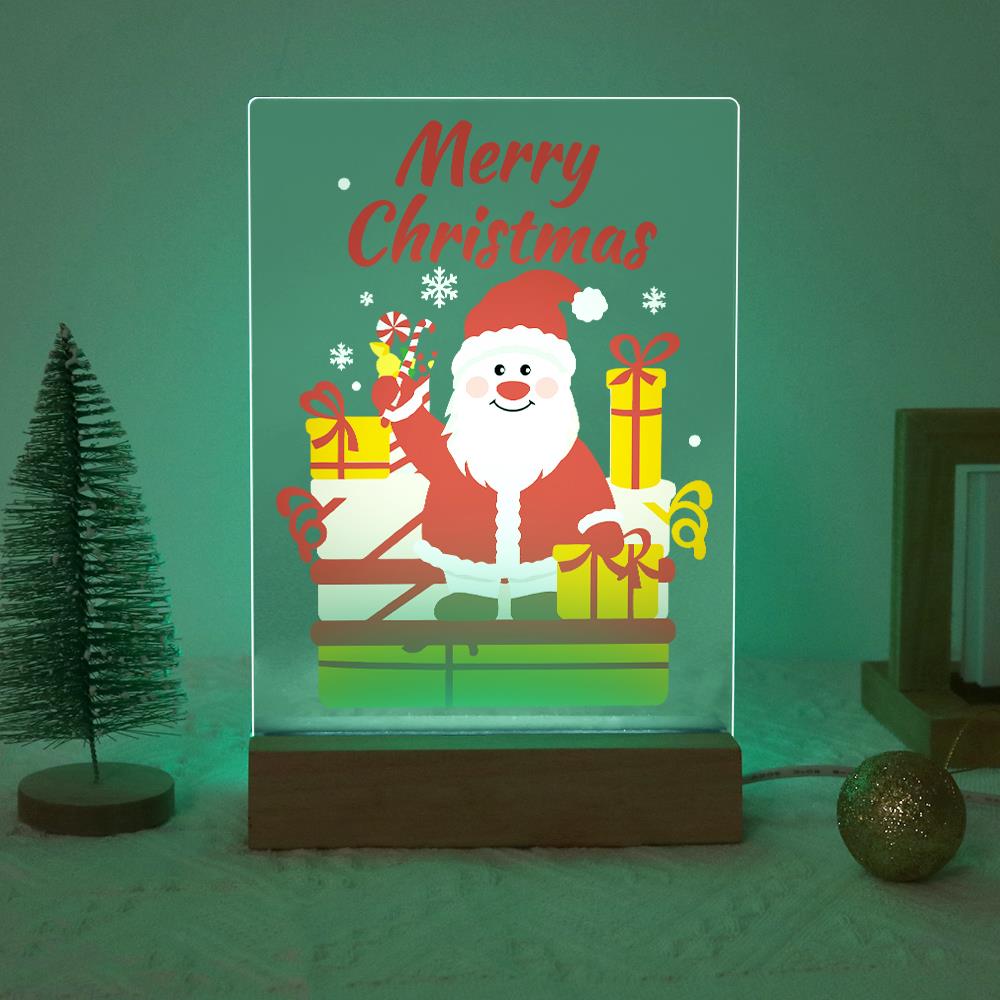 Waving Santa with Stacked Gifts paint by numbers light-up sign – image 19