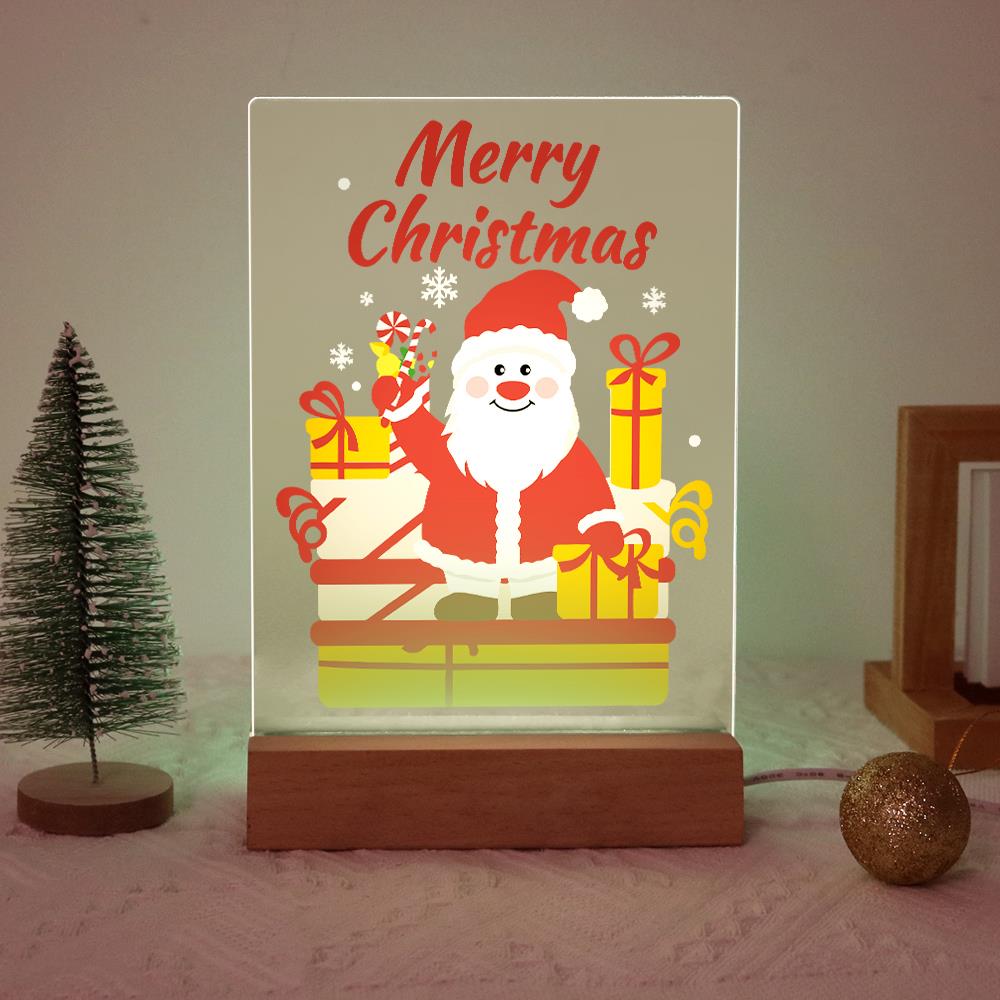 Waving Santa with Stacked Gifts paint by numbers light-up sign – image 20