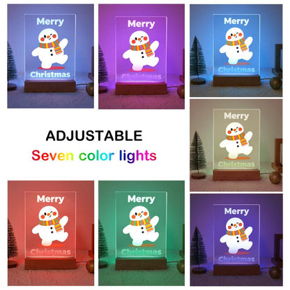 Strolling Snowman in a Knit Scarf paint by numbers light-up sign – image 8