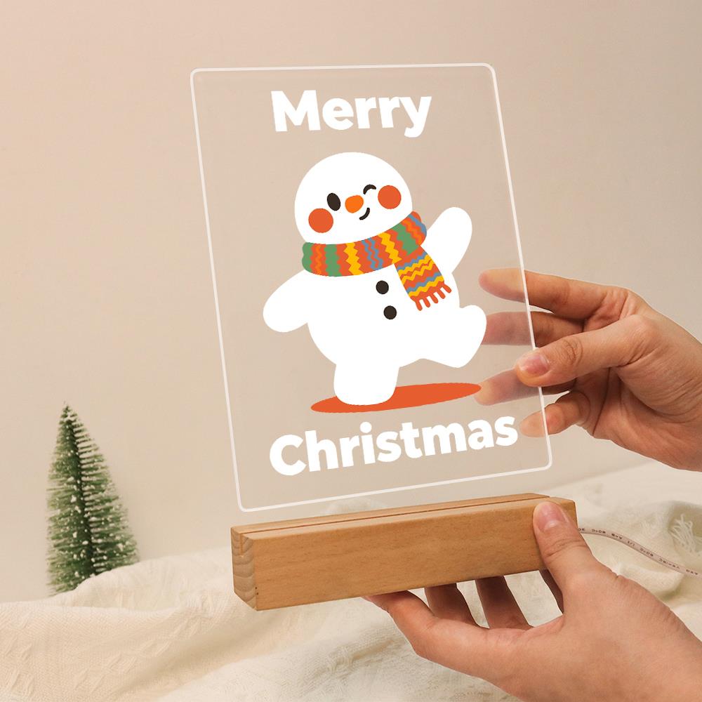 Strolling Snowman in a Knit Scarf paint by numbers light-up sign – image 13