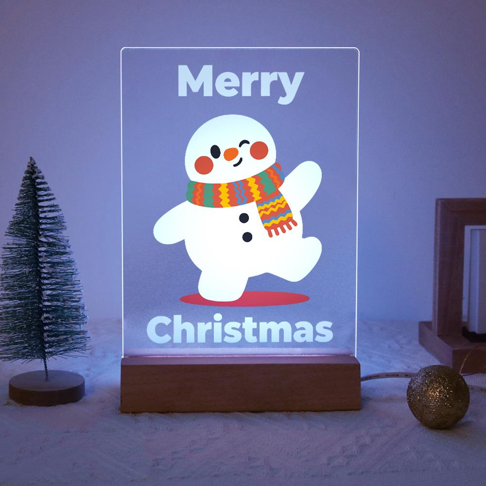 Strolling Snowman in a Knit Scarf paint by numbers light-up sign – image 14