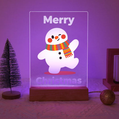 Strolling Snowman in a Knit Scarf paint by numbers light-up sign – image 15