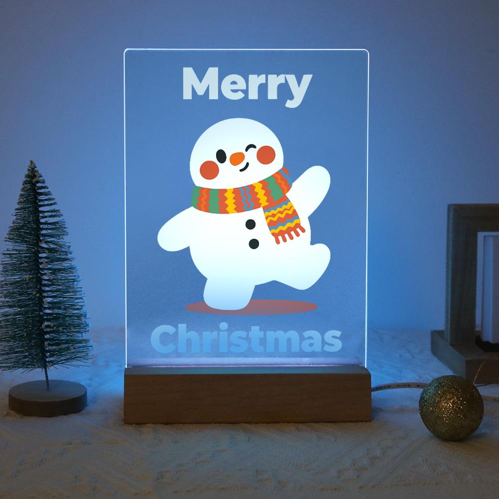 Strolling Snowman in a Knit Scarf paint by numbers light-up sign – image 16