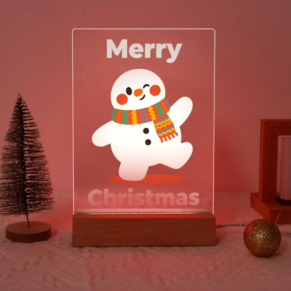 Strolling Snowman in a Knit Scarf paint by numbers light-up sign – image 17