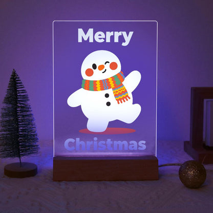 Strolling Snowman in a Knit Scarf paint by numbers light-up sign – image 18