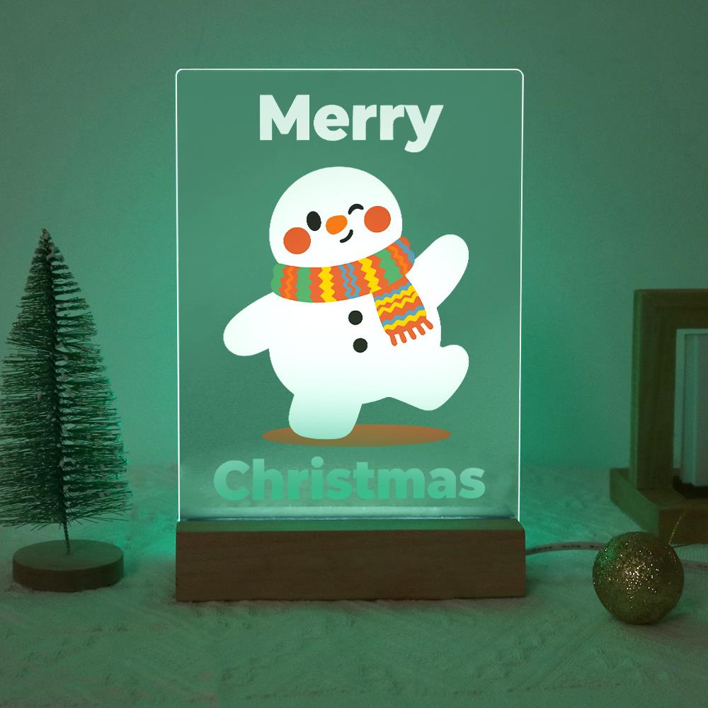 Strolling Snowman in a Knit Scarf paint by numbers light-up sign – image 19