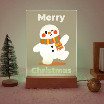 Strolling Snowman in a Knit Scarf paint by numbers light-up sign – image 20