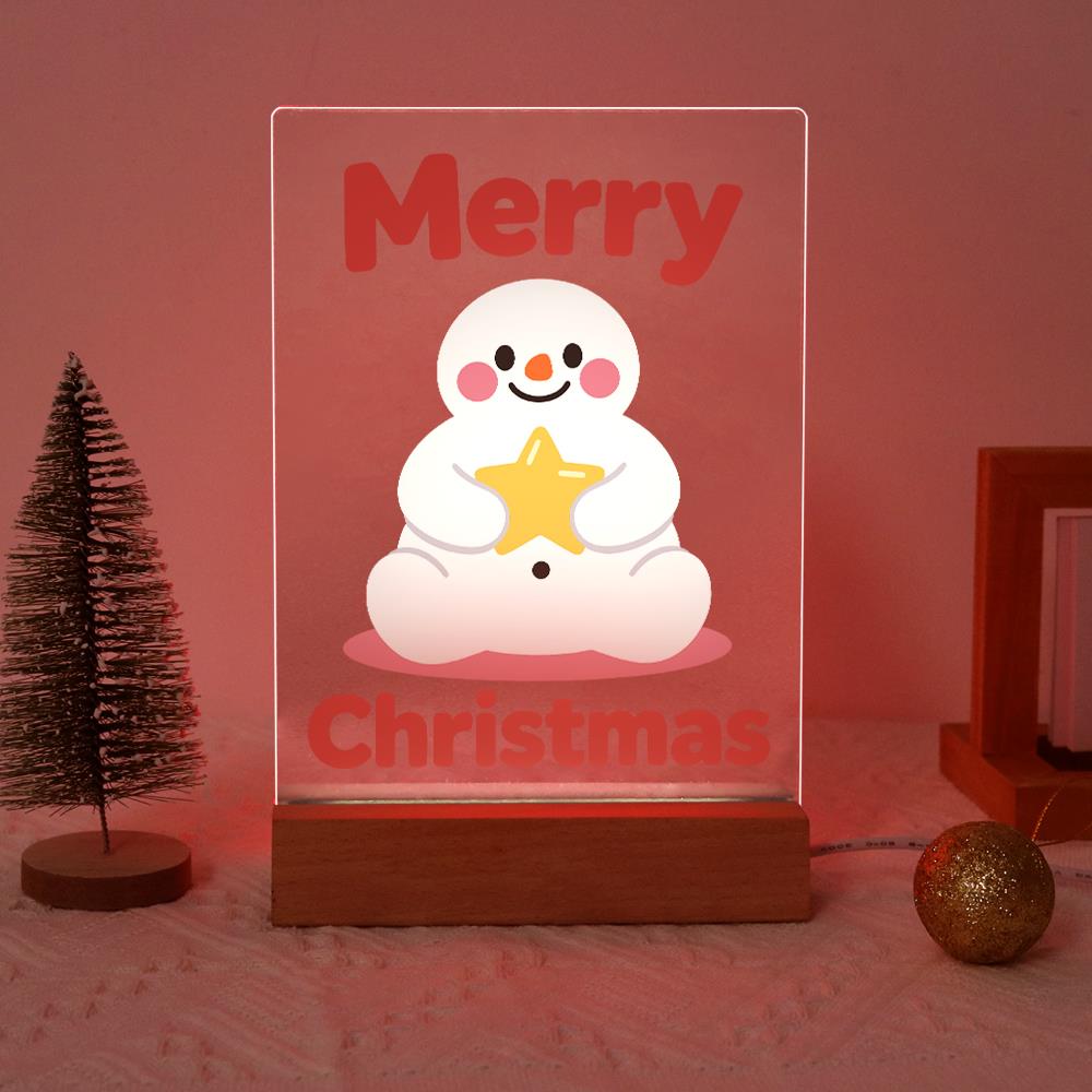 Snowman Hugging a Gold Star paint by numbers light-up sign – image 17