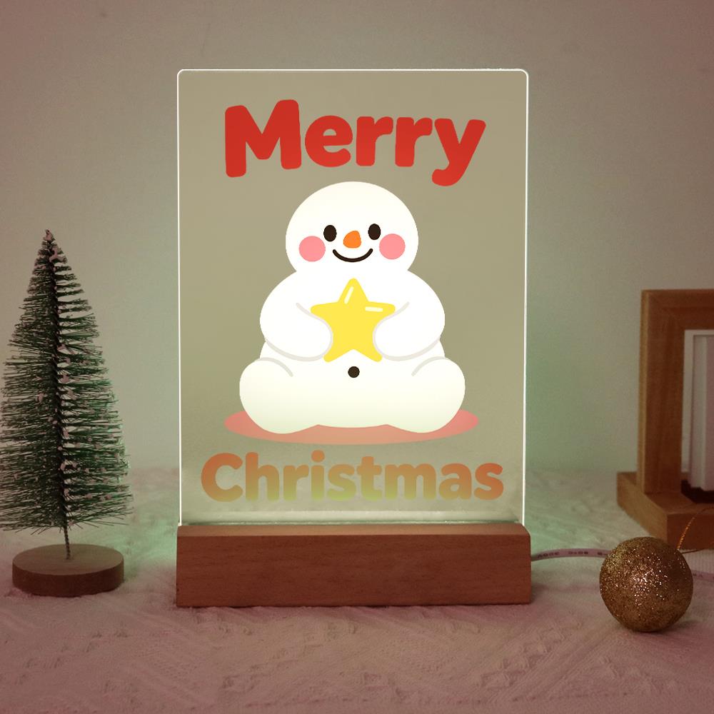 Snowman Hugging a Gold Star paint by numbers light-up sign – image 20